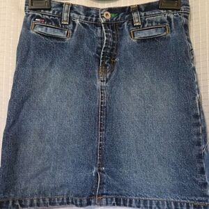 Tommy Hilfiger Girls Jean Skirt Vintage Y2K Size 10-12